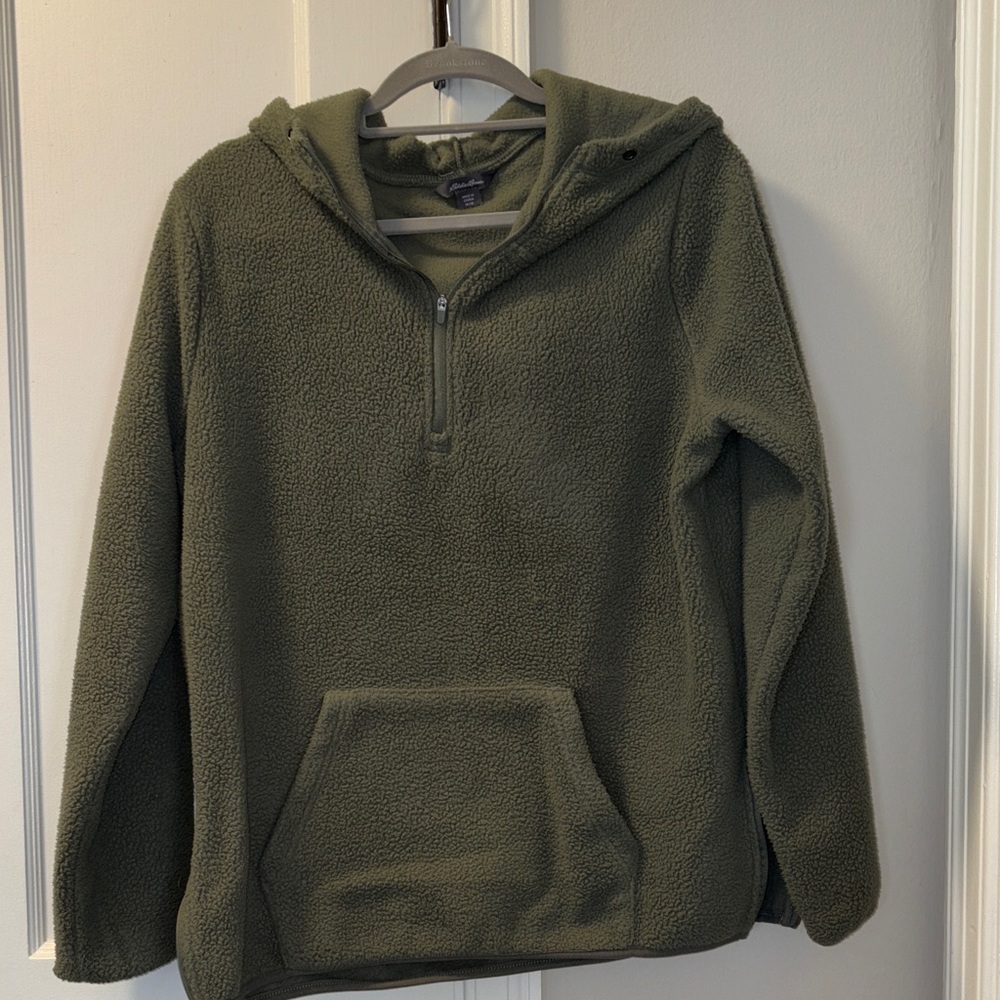 Eddie Bauer Women's Green Fleece Hoodie